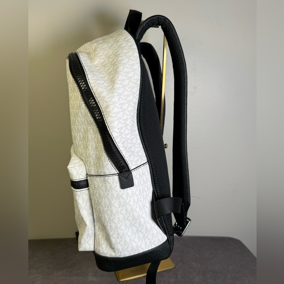 Michael Kors Cooper white and black Logo large Backpack coated canvas.EUC - Picture 4 of 11